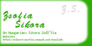 zsofia sikora business card